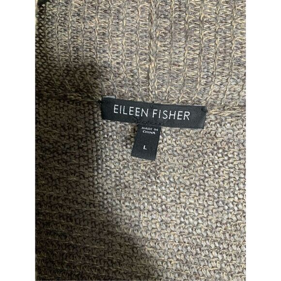 Eileen Fisher cardigan sweater long sleeve size large light gray - Picture 5 of 5